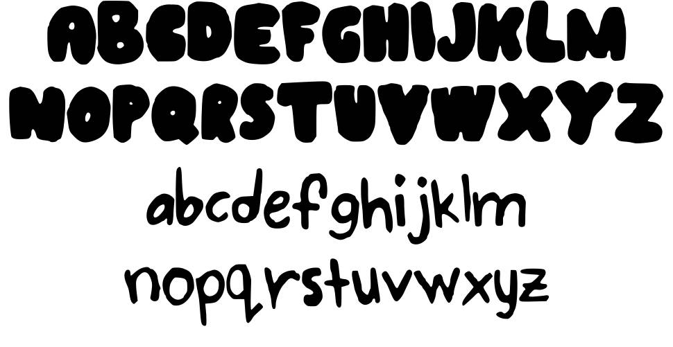Bubble Writing font specimens