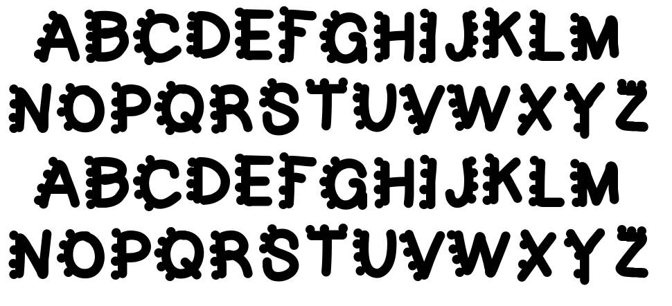 Bubblefont font specimens