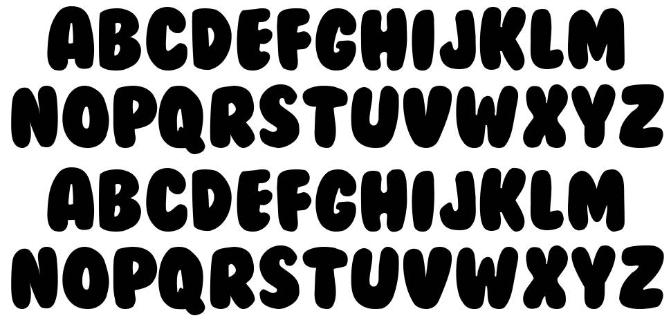 BubbleGum font specimens