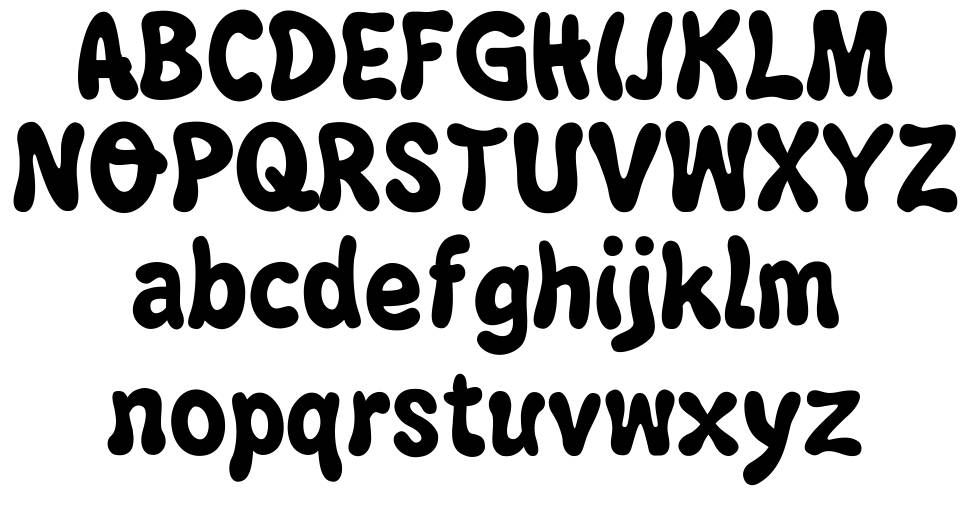 Bubblegun font specimens