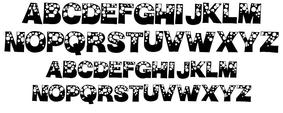 BubbleMan font specimens