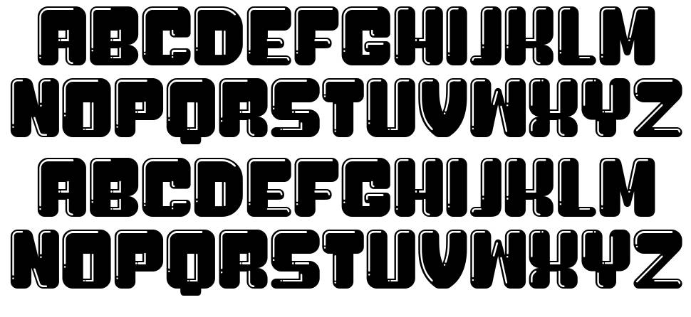 Bubblicious 字形 标本
