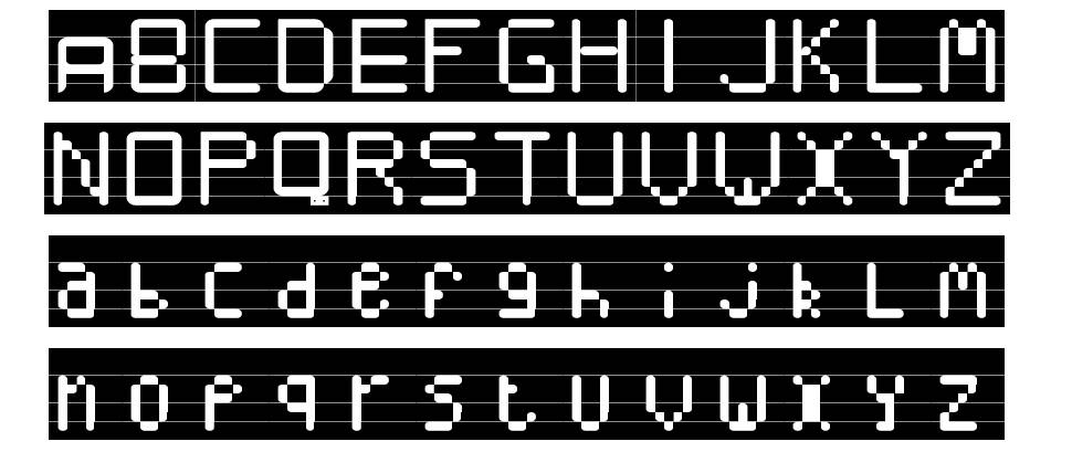 Buble font specimens