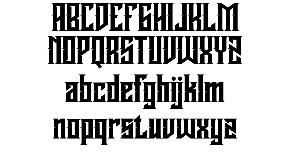 Buckingham font specimens