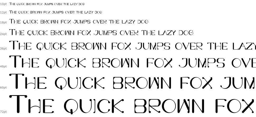 Bufferly Serif písmo Vodopád