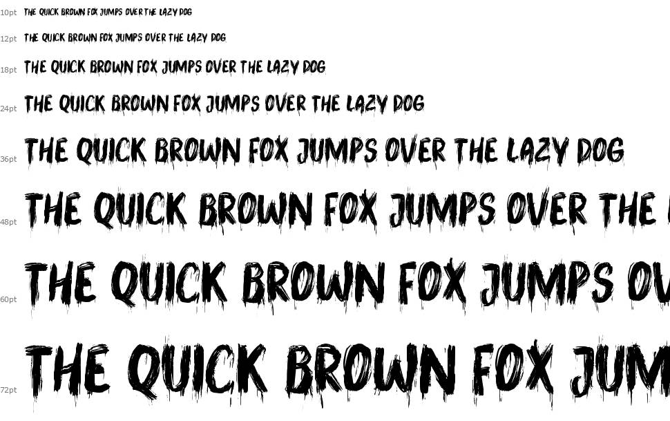 Buggy Trick font Waterfall