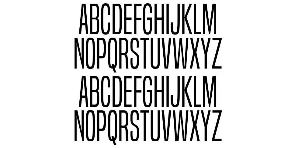 Built Titling font specimens