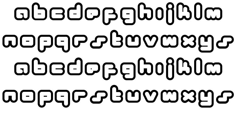 Bukkake font specimens