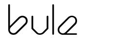 Bule шрифт