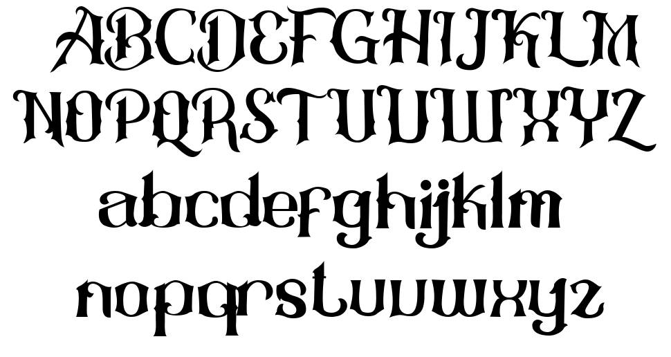 Bulgani font specimens
