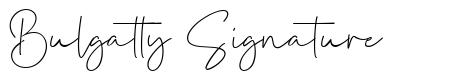 Bulgatty Signature carattere