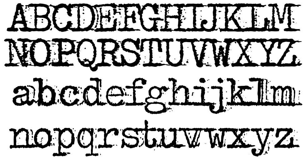 Bulky Refuse Type font specimens