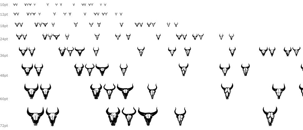 Bull Skulls písmo Vodopád