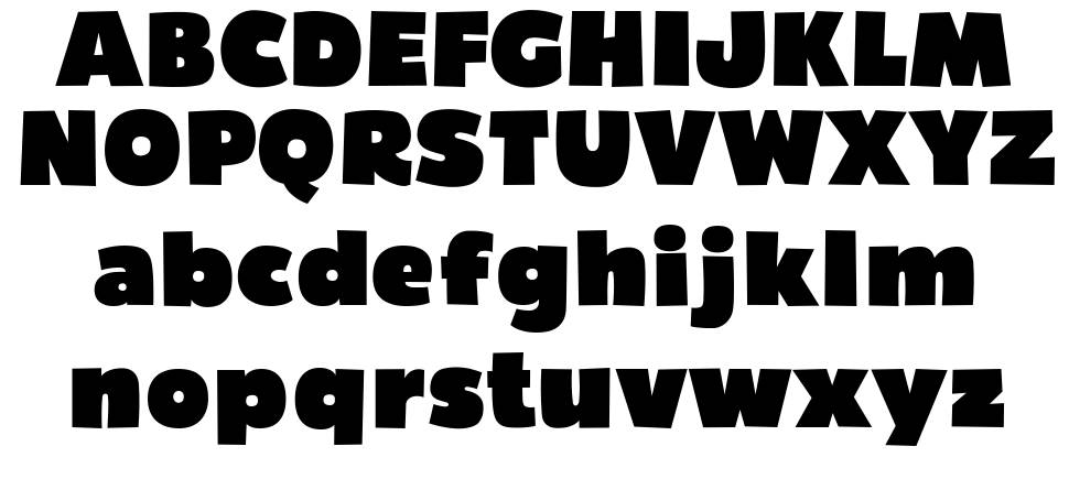 Bumpo font specimens
