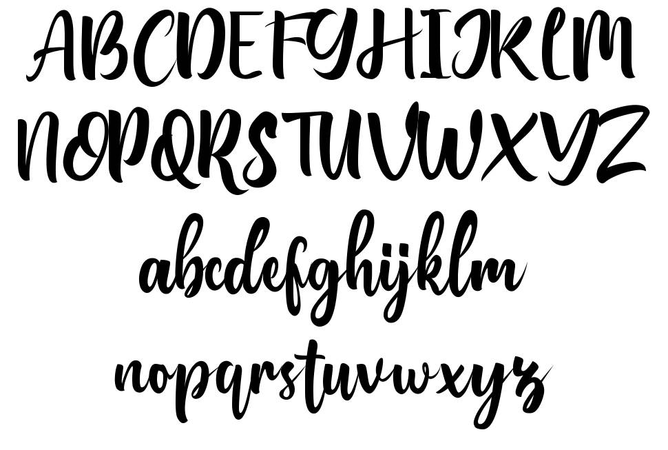 Bungalow font Örnekler