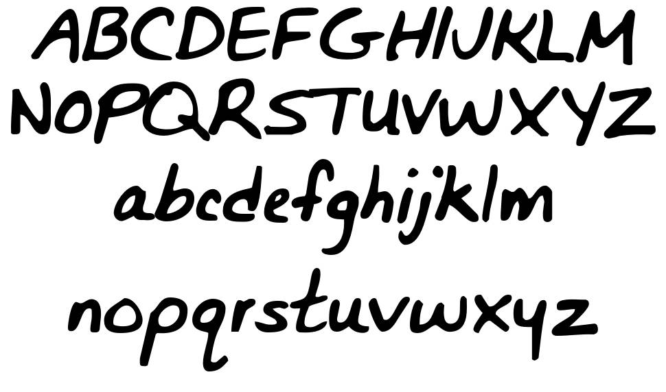 Bunnigrrrls Handwriting YOFF font