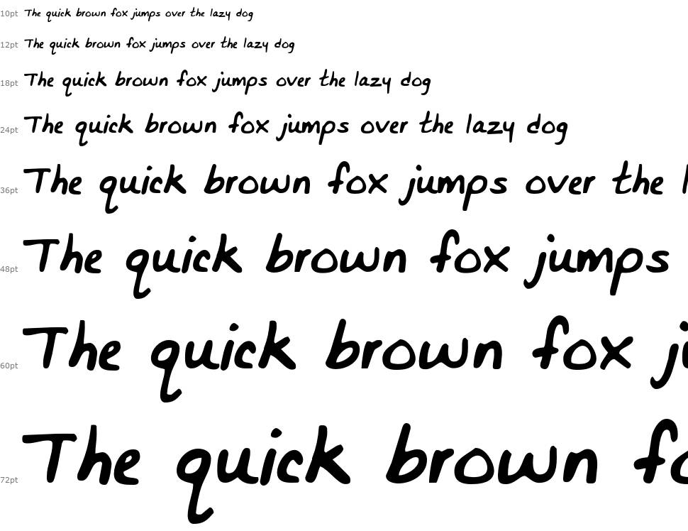 Bunnigrrrls Handwriting YOFF font Waterfall