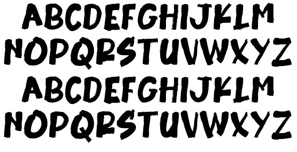 Burrick font specimens