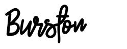 Burston font