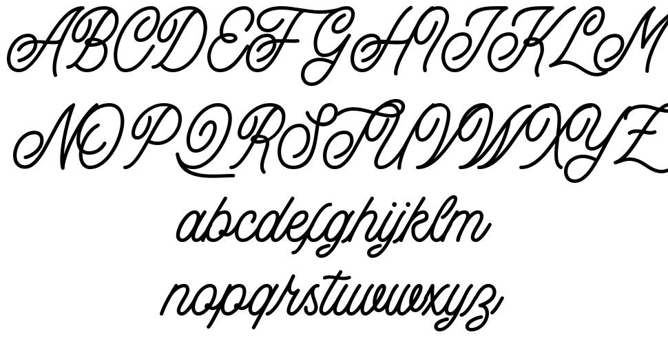 Buryland Script font Örnekler
