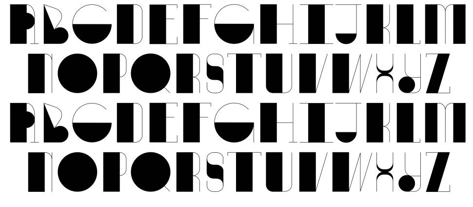 Busby font specimens