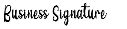 Business Signature font