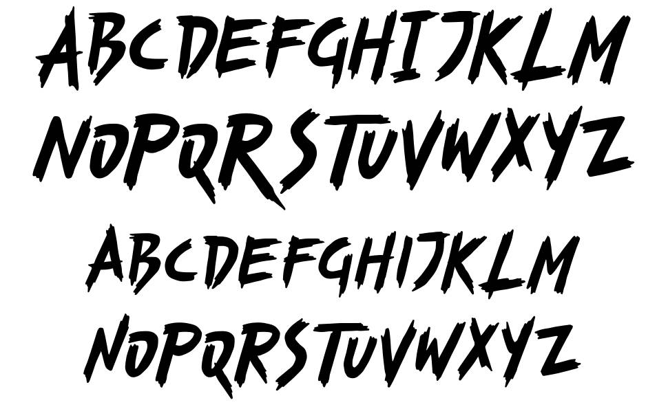 Bustracks font specimens