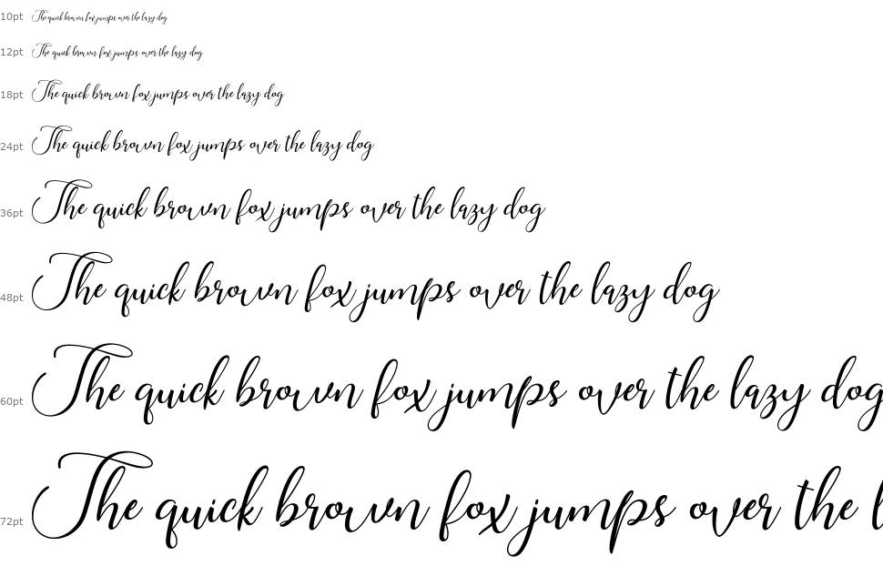 Buttercup Script font Waterfall
