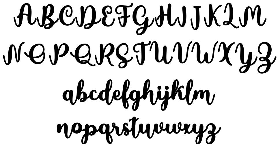 Butterfly Script font Örnekler