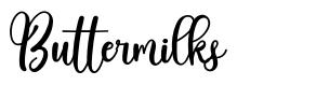 Buttermilks font