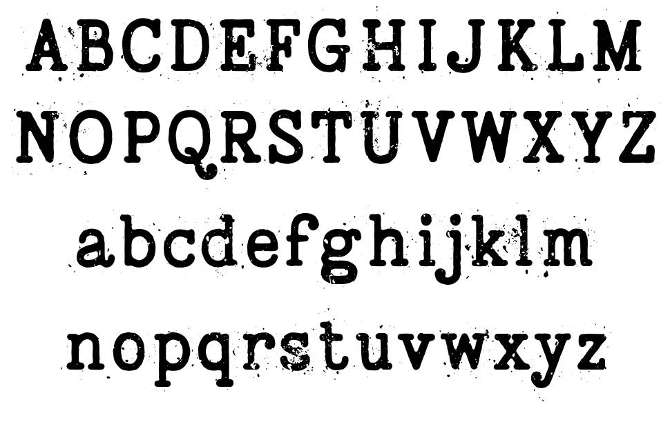 Bygonest Typewriter carattere I campioni