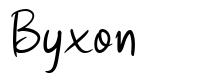 Byxon písmo