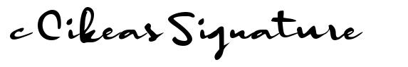 c Cikeas Signature font