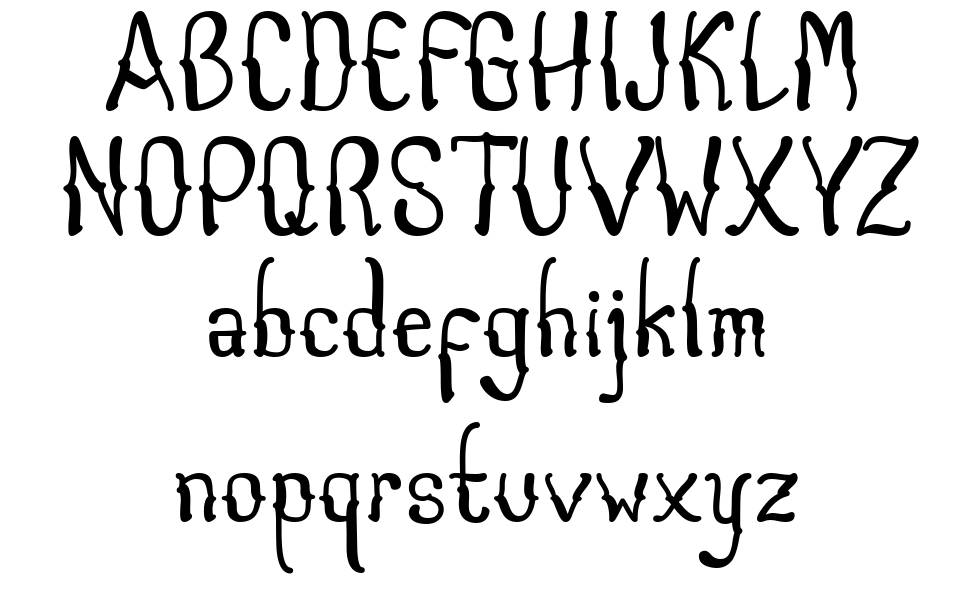 Caboge font specimens