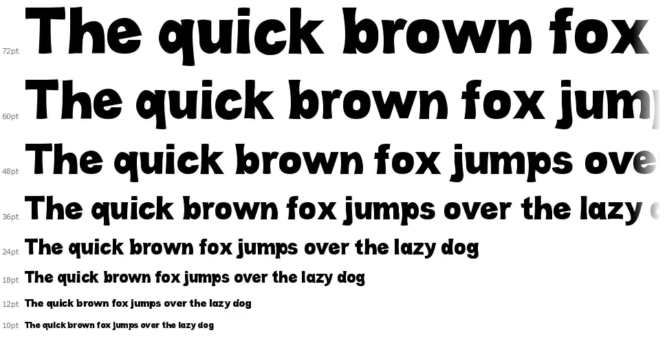 Cabold Comicfont waterfall