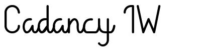 Cadancy IW font