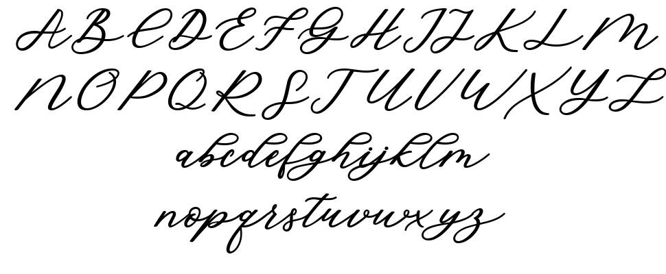 Cadosa Script font specimens