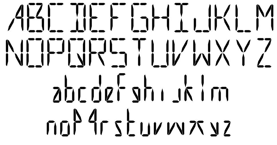 Calculate 16 字形 标本
