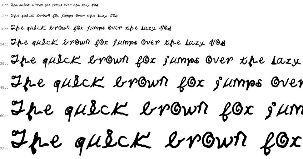 Calebs Cool Handwriting písmo Vodopád