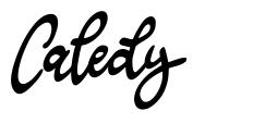 Caledy font