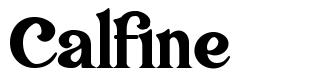 Calfine font