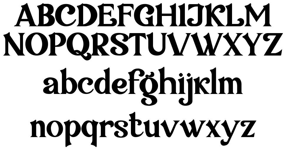 Calfine font specimens