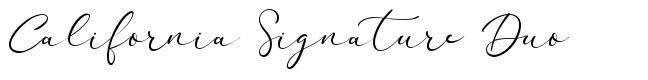 California Signature Duo czcionka