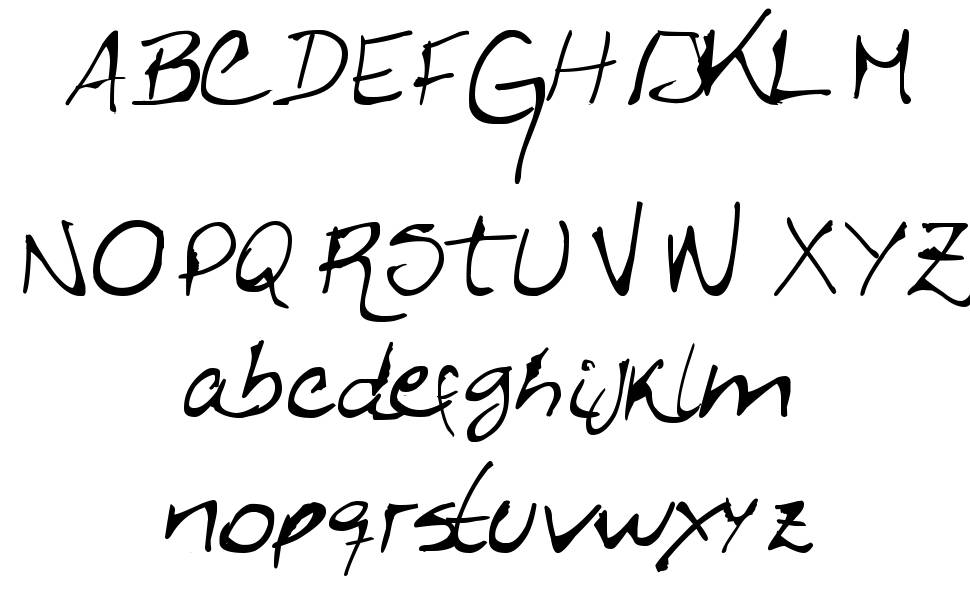 Caligrafica Arito font specimens