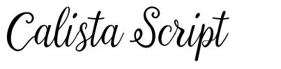 Calista Script font