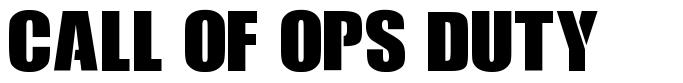 Call of Ops Duty font