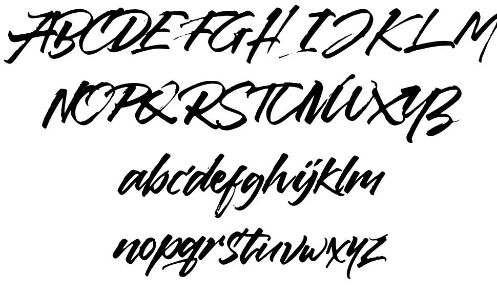 Callaghands font Örnekler