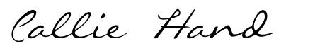 Callie Hand шрифт