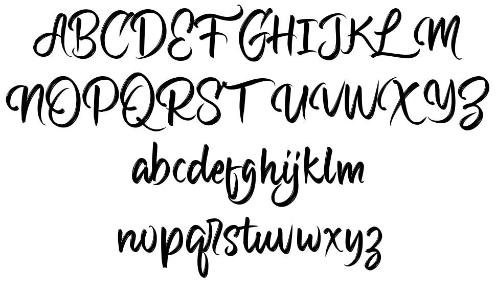 Calligra Marriage font Örnekler