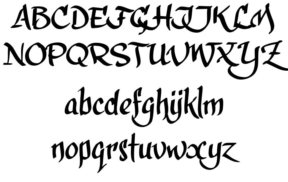 Calligra Phillip font Örnekler